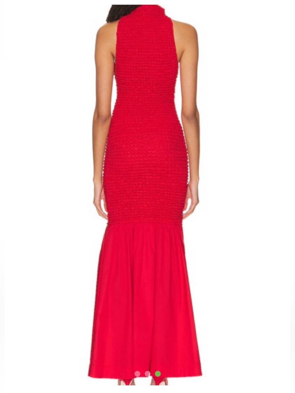 STAUD Red Halter Mermaid Kiera dress - Picture 3 of 3